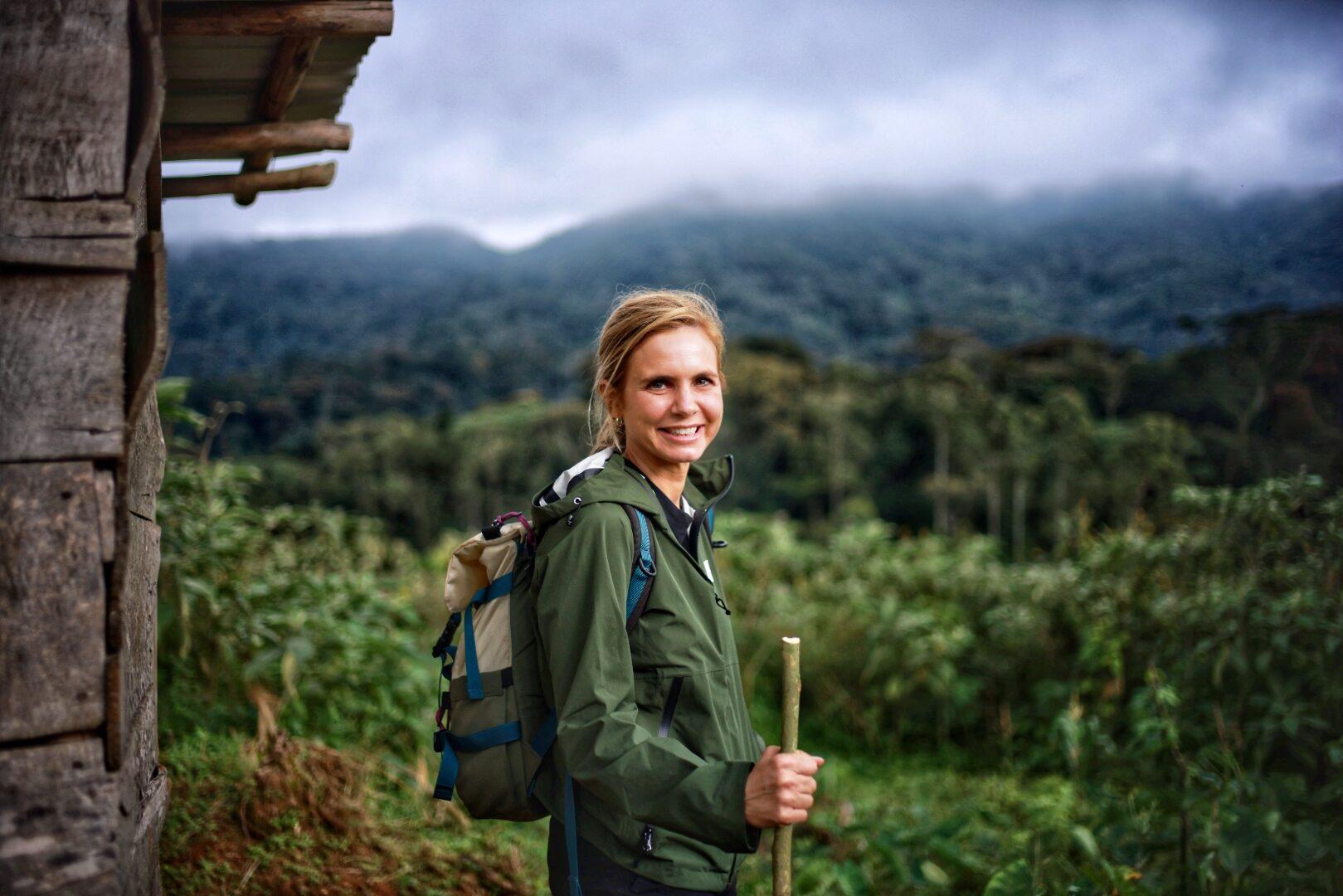 Mariana hiking in Congo