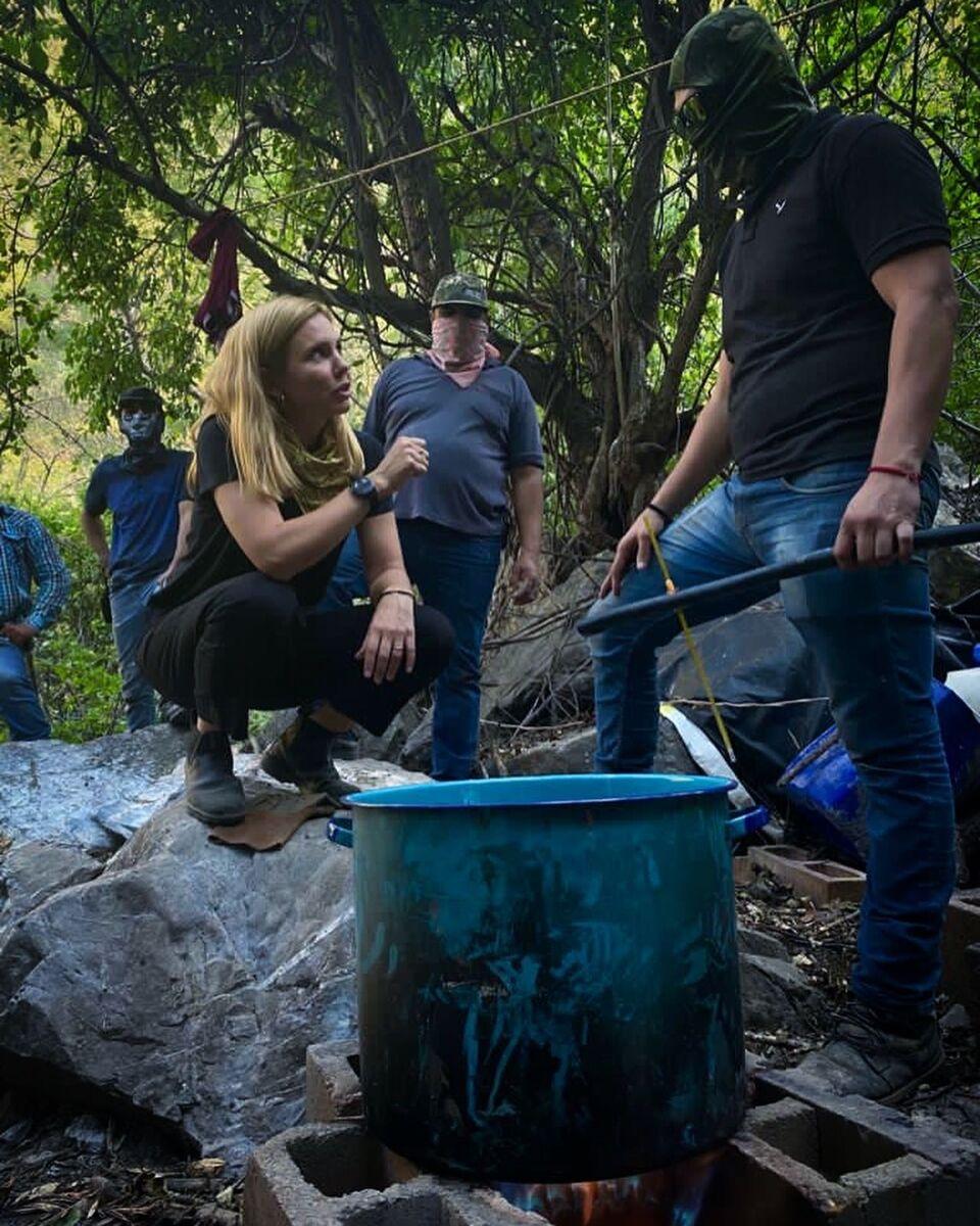 Mariana investigating in the field